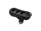 BACHMANN Prise multiple, 3x, noir, 3 m