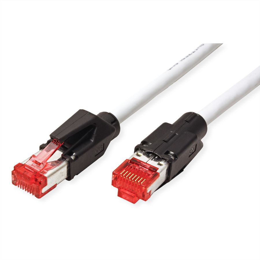 Cordon DÄTWYLER Cat.6 (Classe E) S/FTP, CU 7702 flex LS0H, Hirose TM21, gris, 2 m