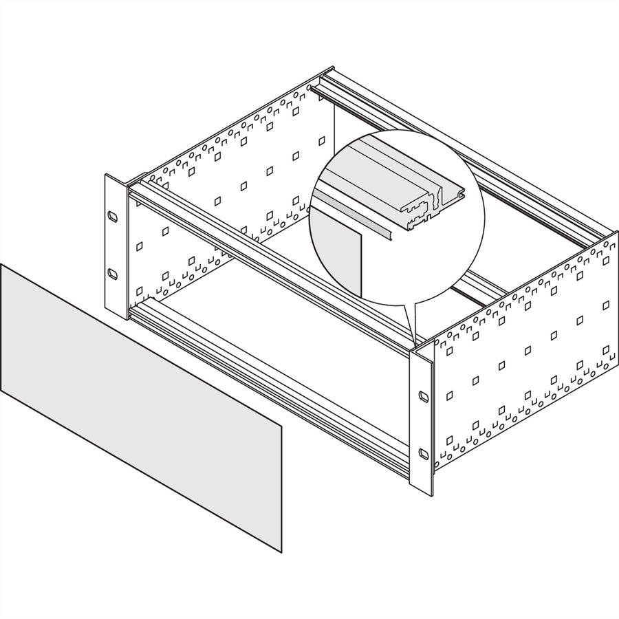 SCHROFF EuropacPRO Kit de blindage CEM Panneau avant/arrière sur rail horizontal , 84 HP, 100 pièces