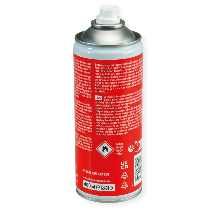 ROLINE Mousse de nettoyage antistatique, 400 ml