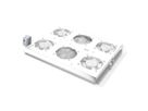 ROLINE 19" Unité de ventilation de toit, 4 ventilateurs, Thermostat pour baie serveur, grise