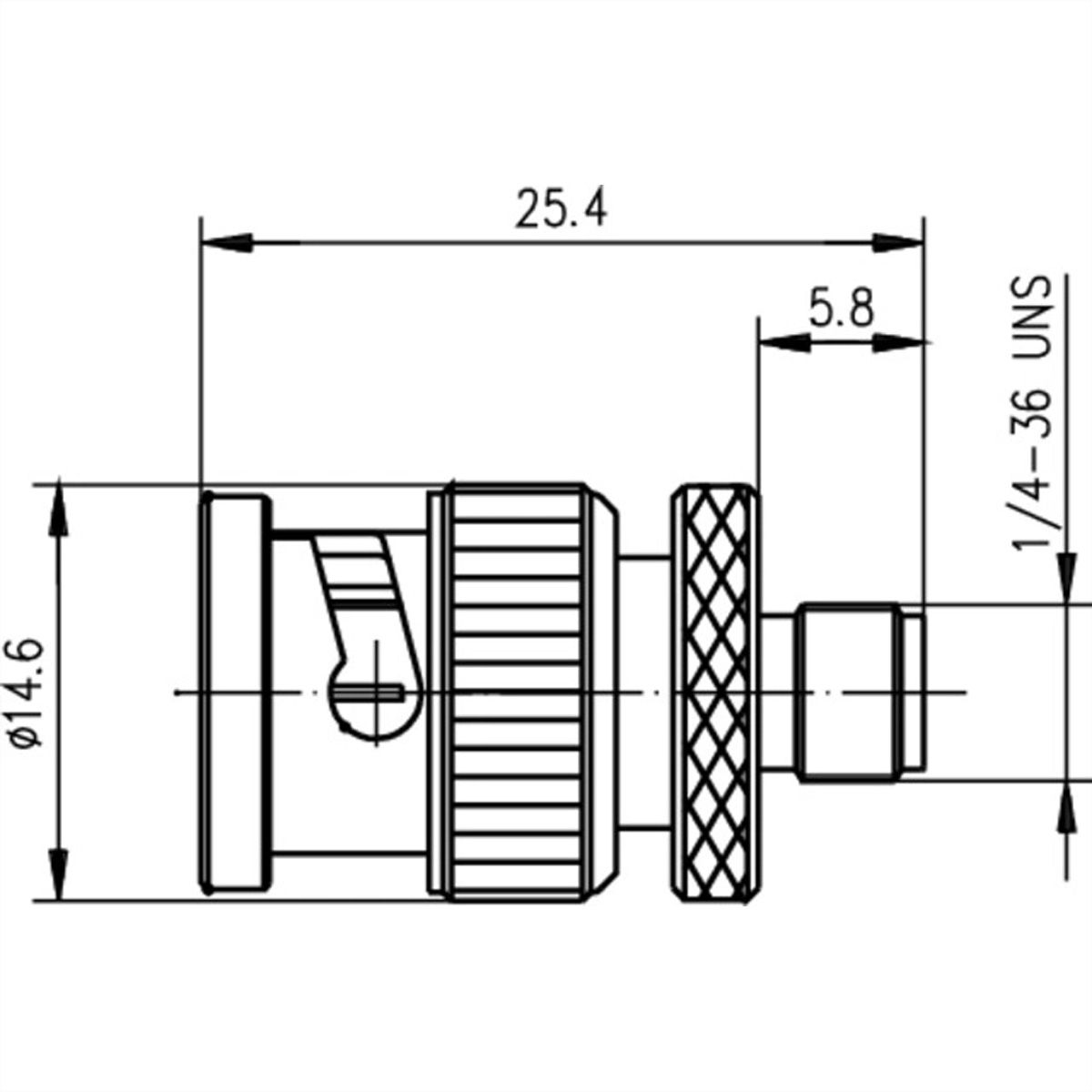 TELEGÄRTNER Adaptateur BNC-mâle / SMA-femelle