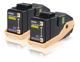 Epson Pack 2 Toners Jaune (2 x 7 500 p)
