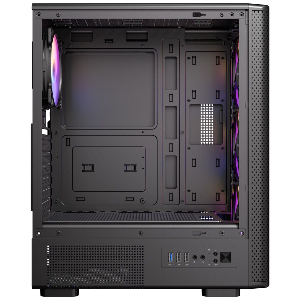 ANTEC VX-310 ARGB Boîtier PC ATX, Micro-ATX , ITX Mid Tower Gaming, noir