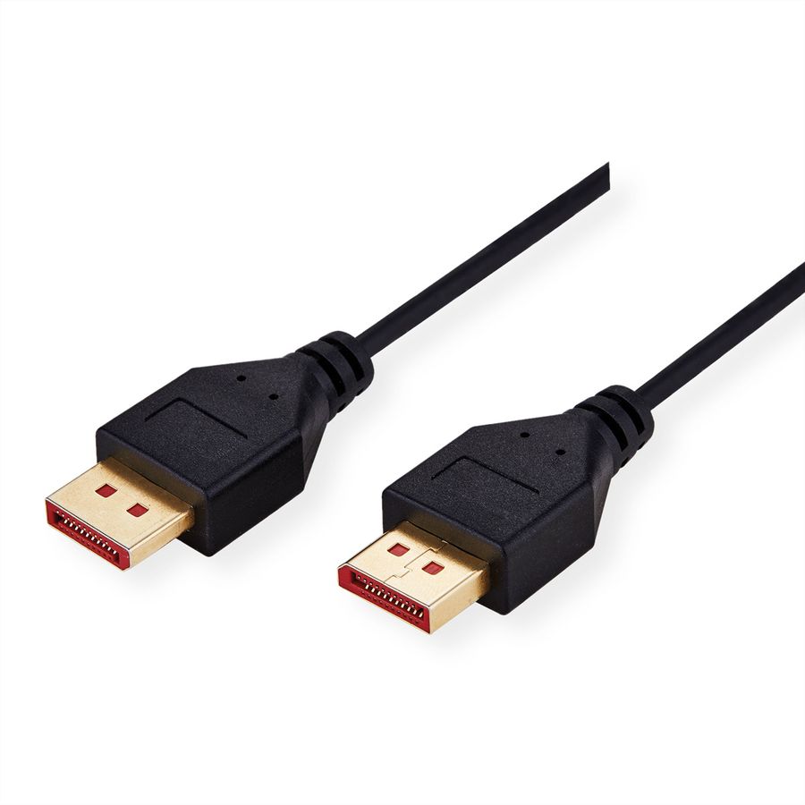 ROLINE Câble DisplayPort v1.4, DP M - DP M, SLIM, noir, 1 m