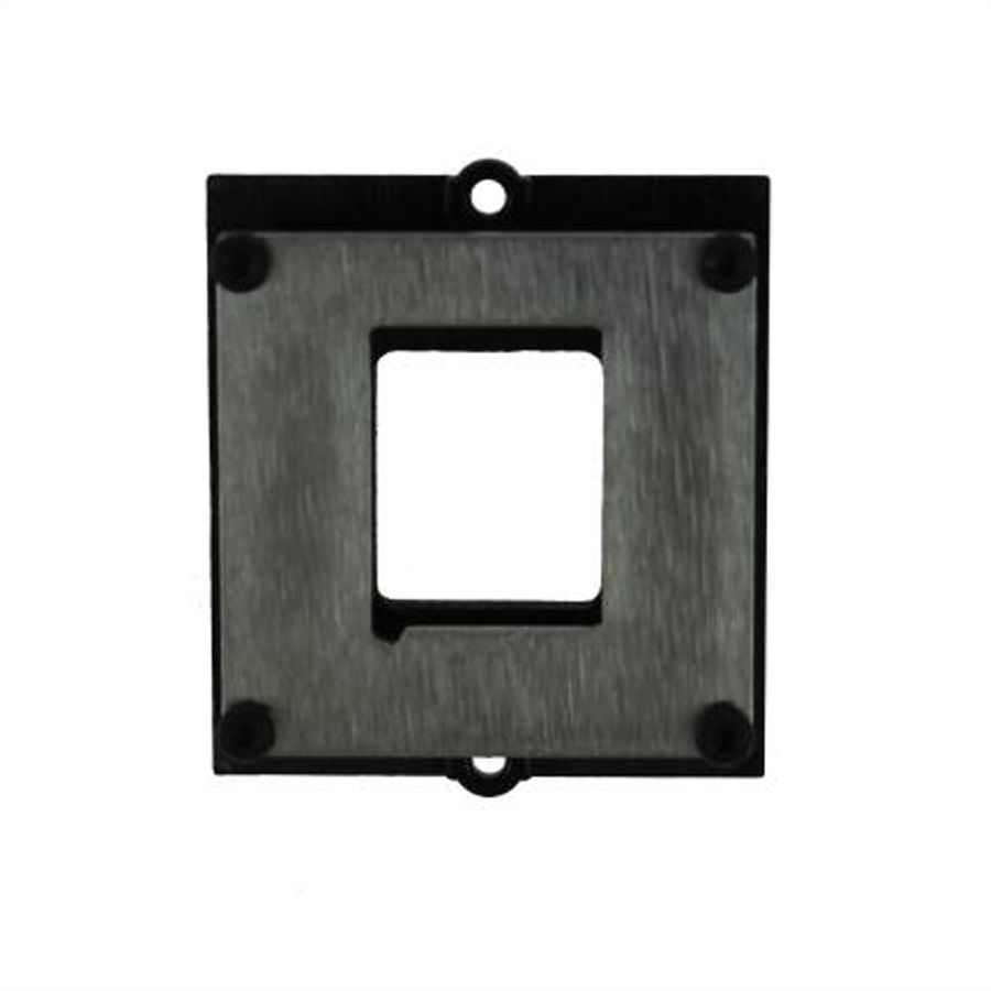 BACHMANN Module Cadre 1 Keystone avec fixation métallique, noir