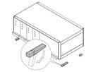 SCHROFF Pied basculant pour châssis, plastique, RAL 7016