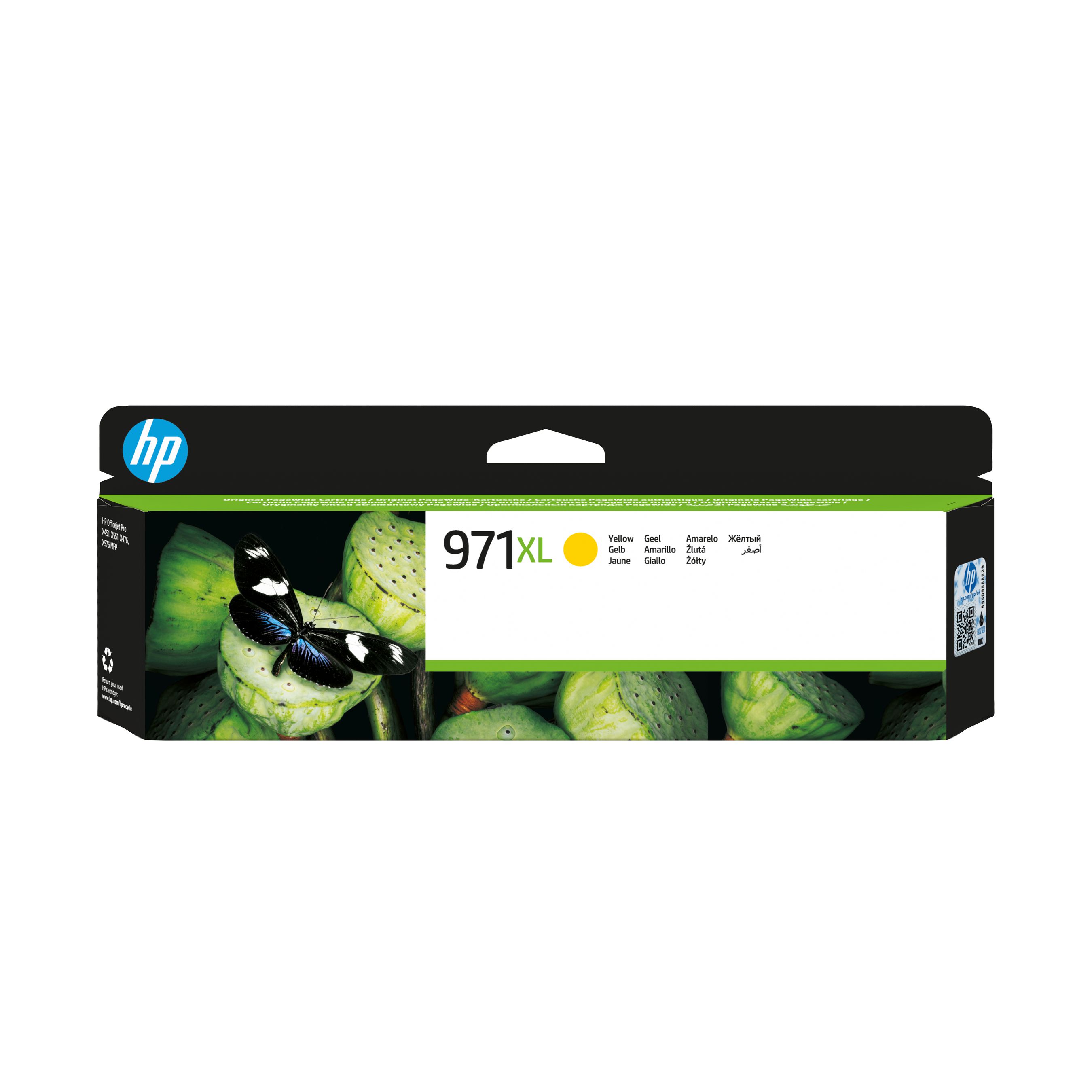 HP 971XL cartouche d'encre jaune grande capacité authentique
