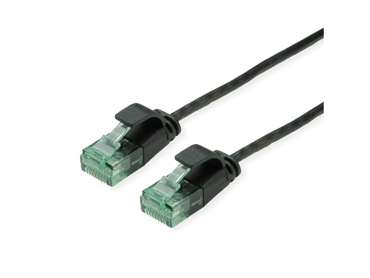 ROLINE RM Cordon Data Center UTP Cat.6A (Classe EA), slim, noir, 0,5 m