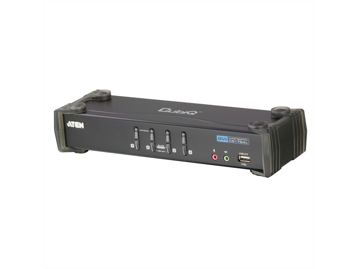 ATEN CS1764A Switch KVM DVI, USB, Audio, Hub USB, 4 ports