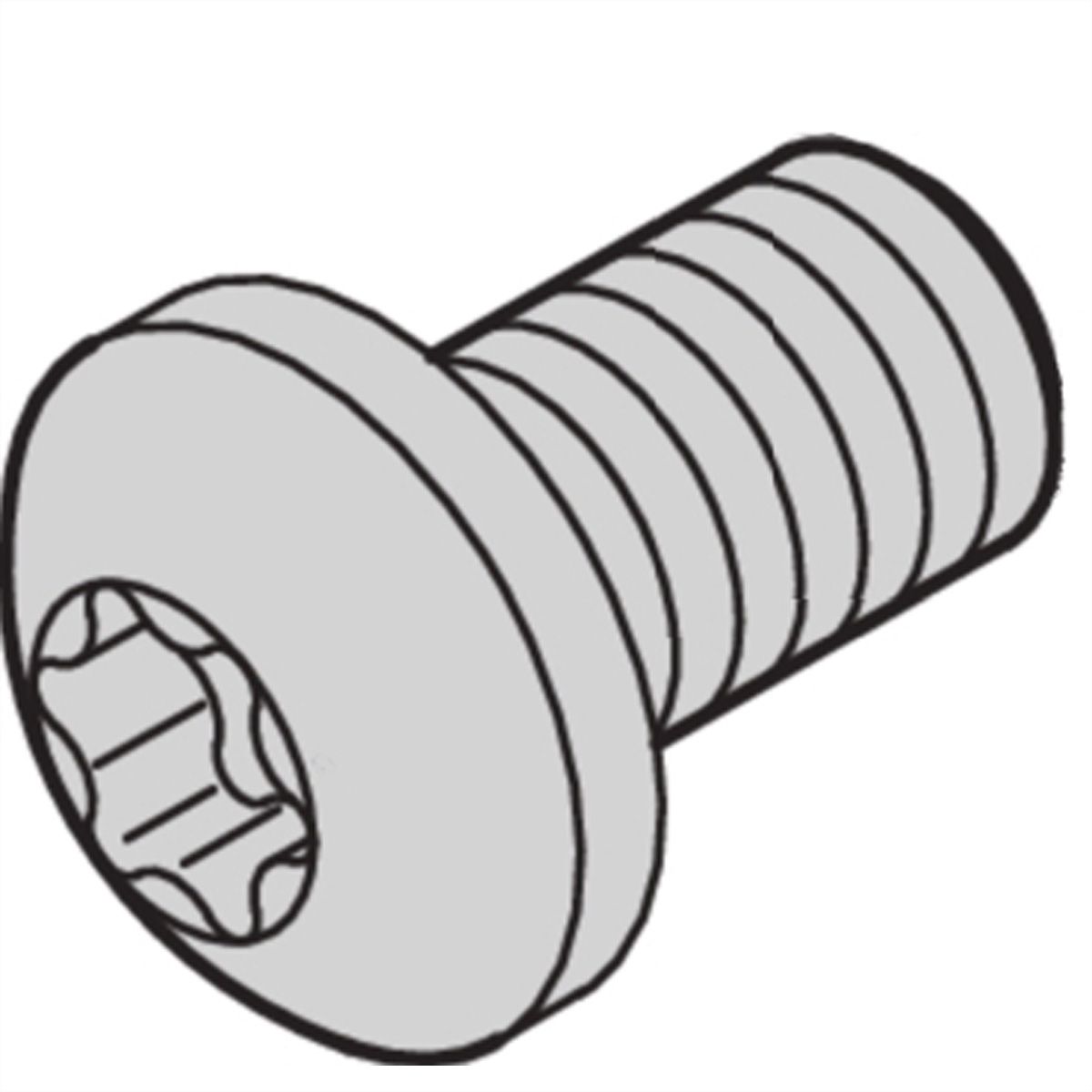 Vis à tête cylindrique de SCHROFF, Torx, acier zingué, M4 × 6 mm, 100 pièces