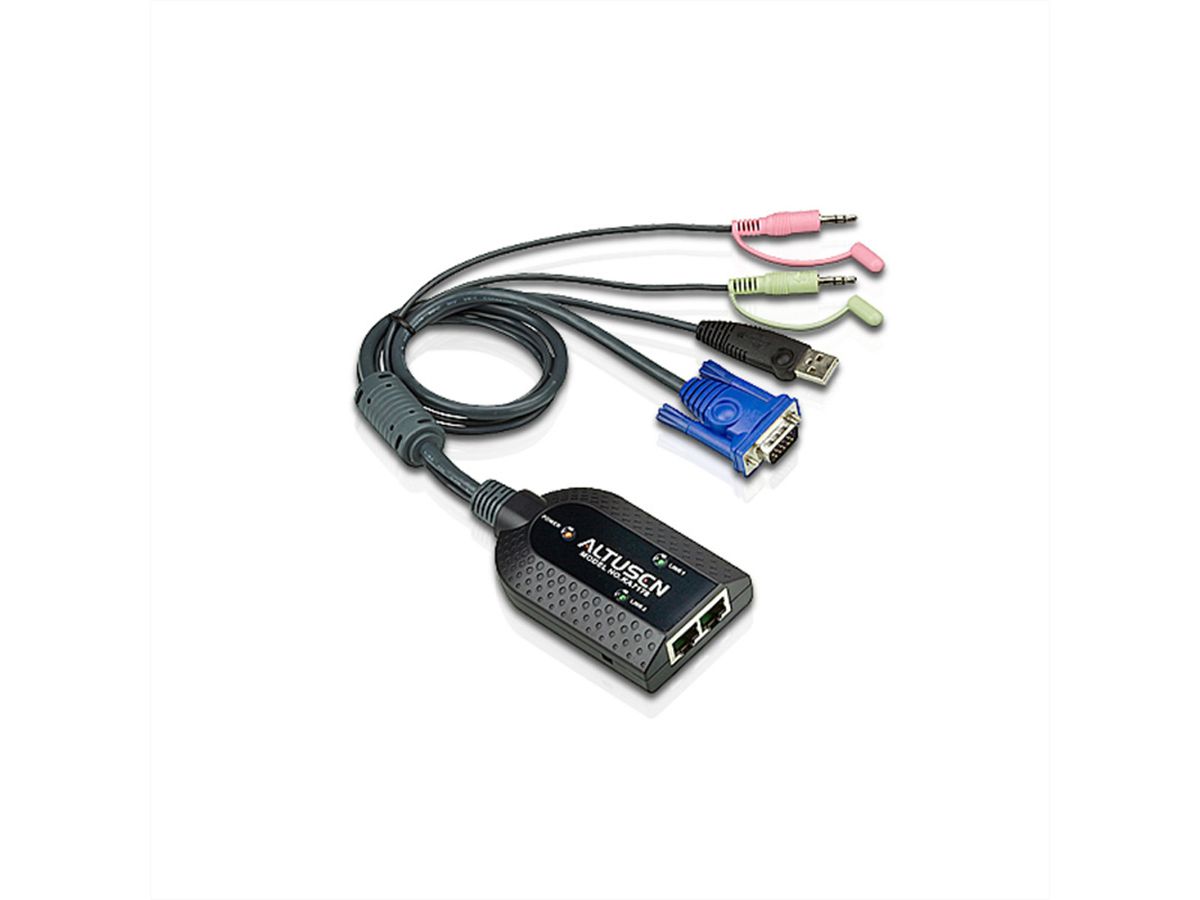 ATEN KA7178 Double câble KVM USB pour supports virtuels, transmission audio