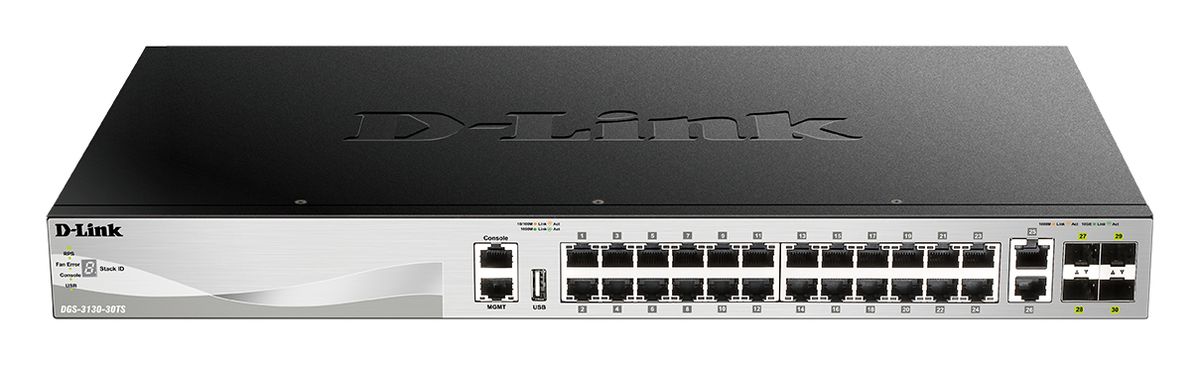 D-Link DGS-3130-30TS/E commutateur réseau Géré L3 Gigabit Ethernet (10/100/1000) Gris