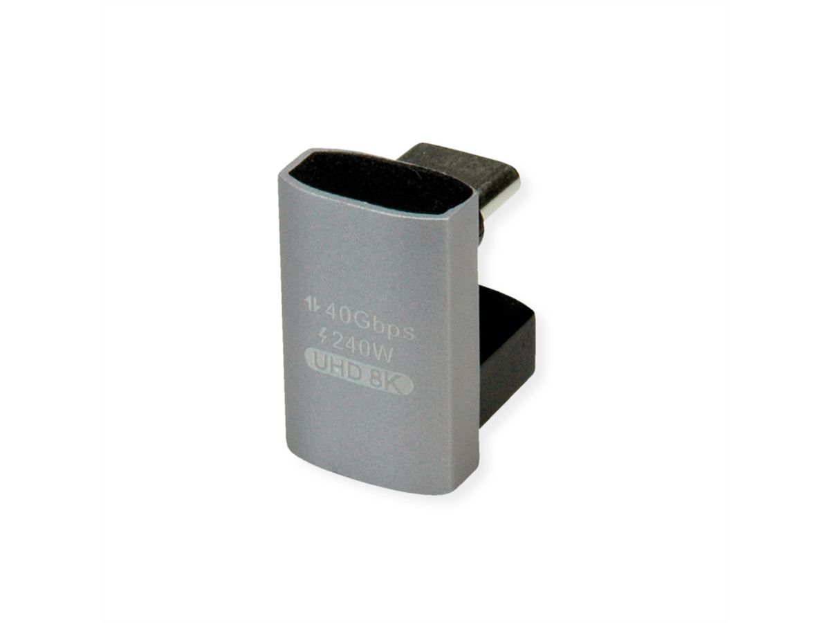 ROLINE Adaptateur USB4 Gen 3x2, Aluminium, 360°, Type C, M/F, argent