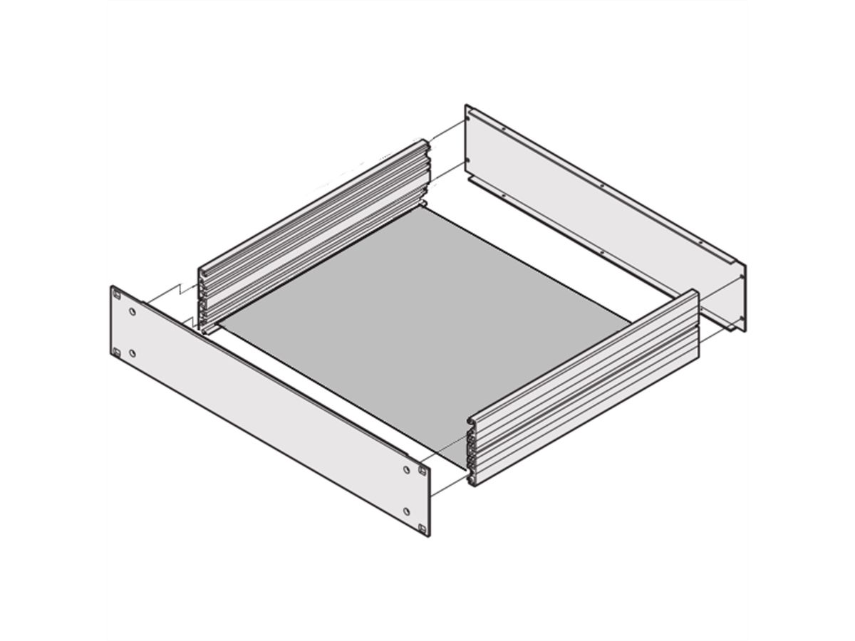 Plaque de montage MultipacPRO SCHROFF, profondeur 390 mm