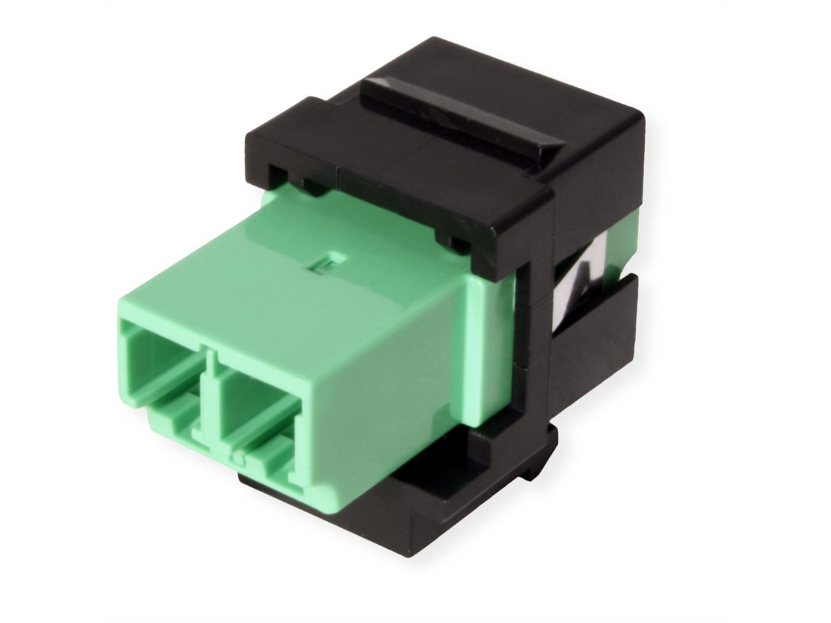 ROLINE Raccord optique LC/LC duplex monomode, Keystone, OS2, APC