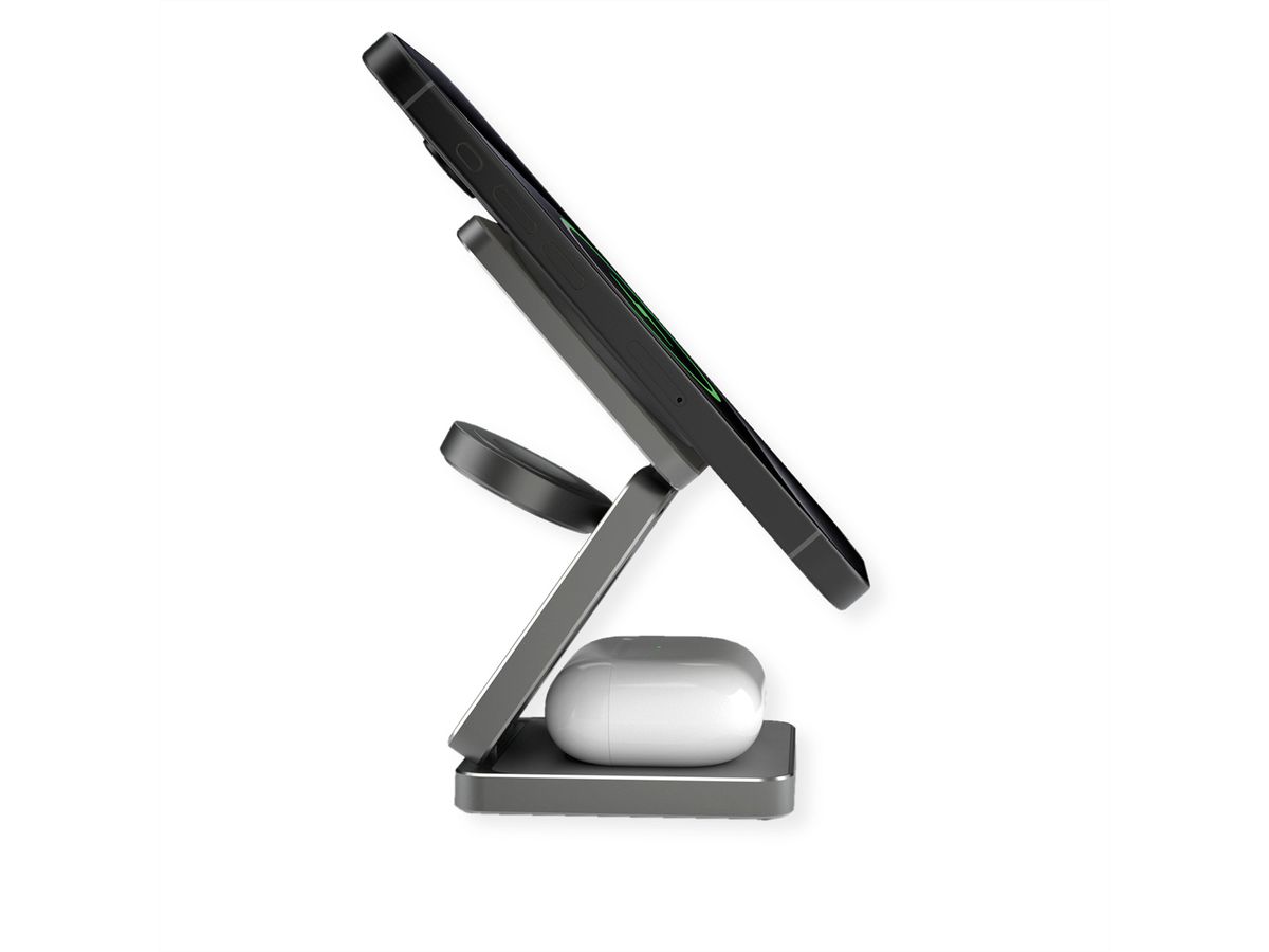 ROLINE Station de charge à induction 3-en-1, pliable, pour appareils SAMSUNG