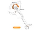 BACHMANN ZG1 bras pour écran DS blanc, montage sur bureau, 17-34 pouces, jusqu'à 11 kg