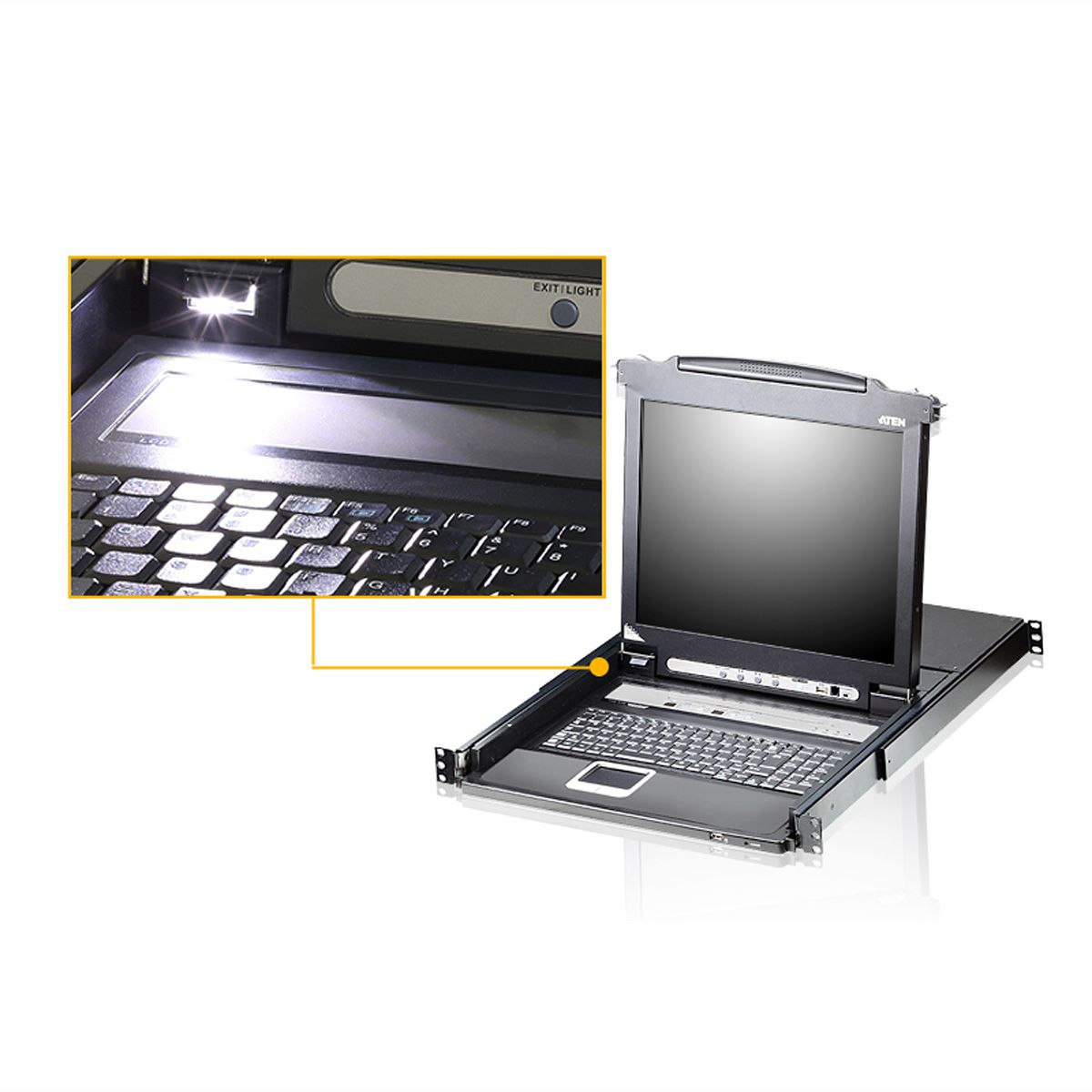 ATEN CL5716iM Commutateur KVM LCD VGA PS/2-USB 16 ports sur IP, FR-Layout