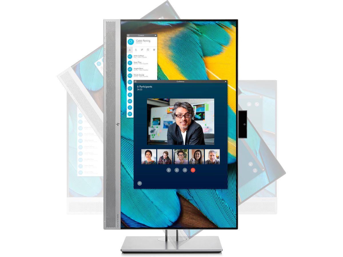 HP EliteDisplay E243m 60,5 cm (23.8") 1920 x 1080 pixels Full HD LED Noir, Argent