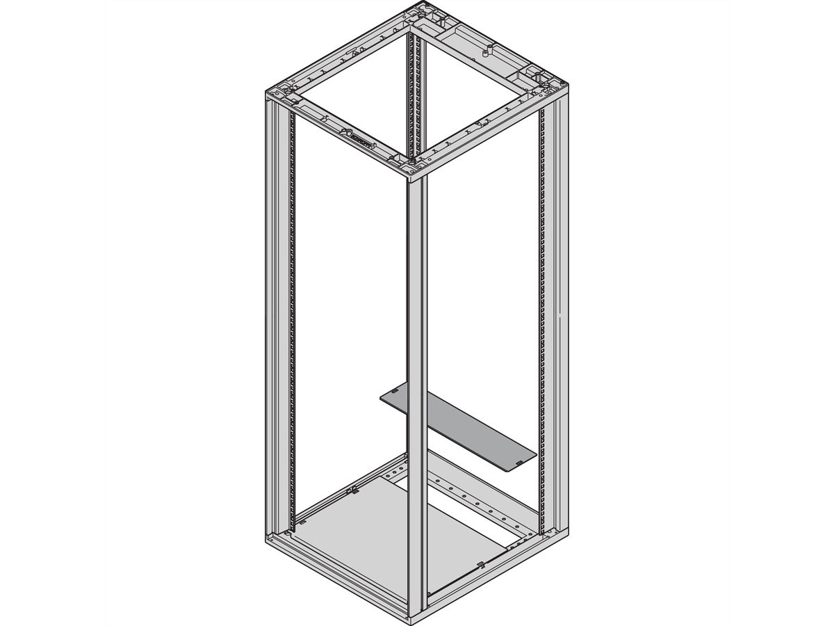 Plaque de base Novastar SCHROFF, multi-pièces, couvercle arrière, perforé