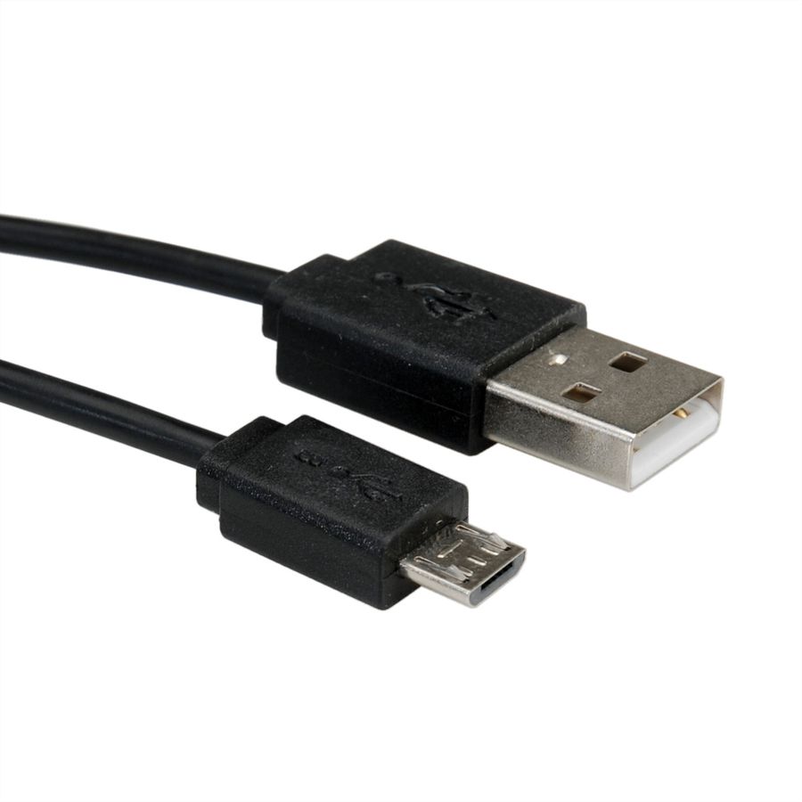 ROLINE Câble spirale USB 2.0, A - Micro B, M/M, 1 m