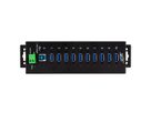 EXSYS EX-1580SHMVS Hub USB 3.2 Gen 1 métallique à 10 ports, géré, partageable en réseau, protection ESD 15 kV