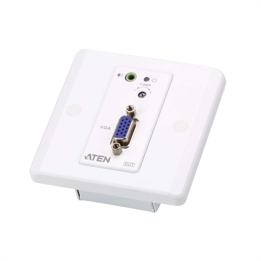 ATEN VE157 Système d'extension Cat 5 VGA/audio avec plaque murale MK