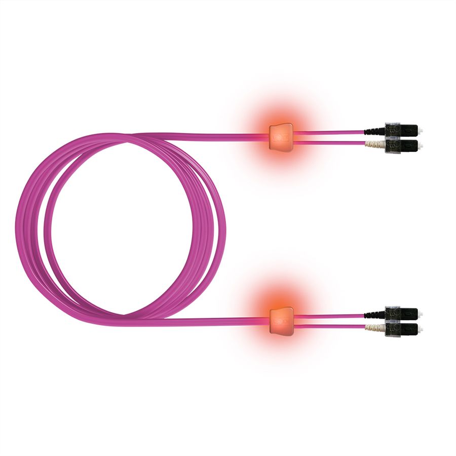 EasyLan Câble FO duplex 50/125µm OM4, SC/SC, violet, 1 m