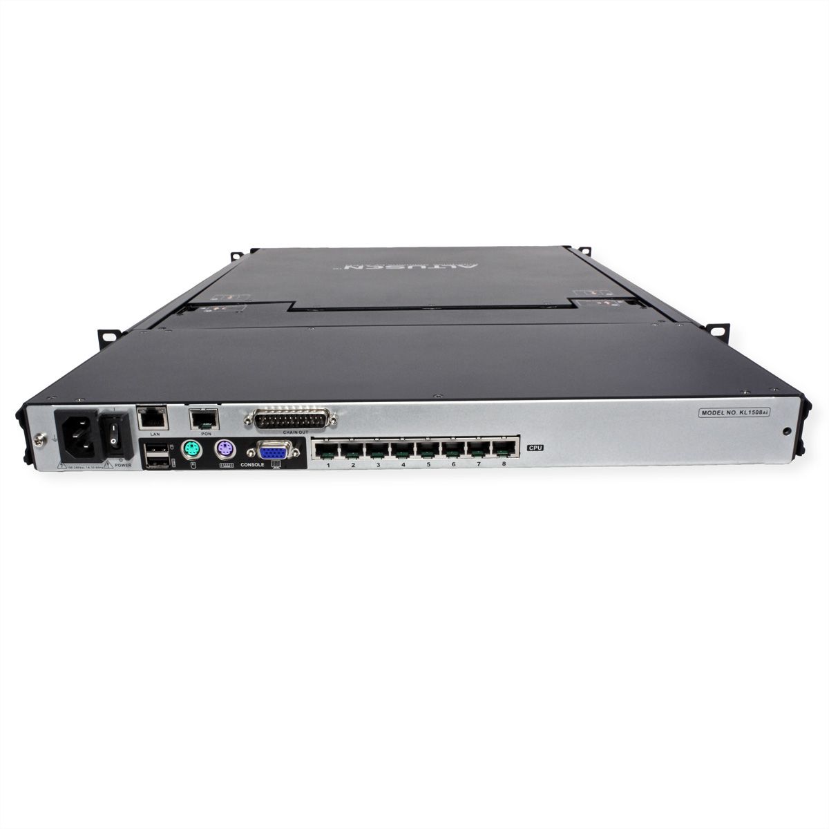 ATEN KL1508AiN Commutateur KVM LCD 48cm 8 ports Multi-Interface Cat 5 sur IP, FR-Layout