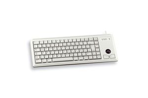 CHERRY G84-4400 TRACKBALL KEYBOARD Clavier filaire miniature, trackball, USB, gris clair