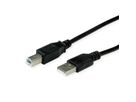 ROLINE RM Câble USB 2.0, type A-B, noir, 0,8 m