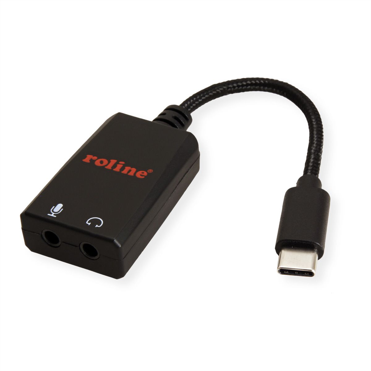 ROLINE Adaptateur type C - 2x 3,5mm audio, M/F, 0,13 m