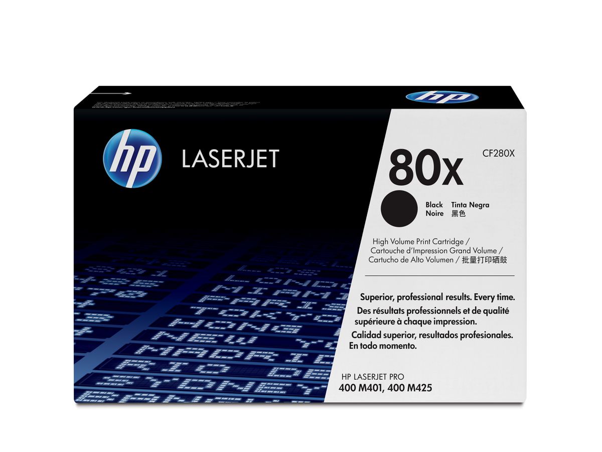 HP 80X toner LaserJet noir grande capacité authentique