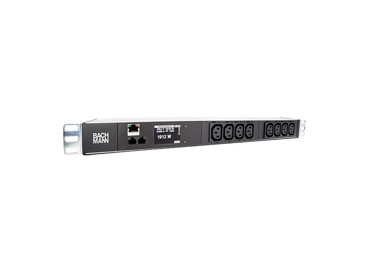 BACHMANN BN2000 19" 1U 8xC13, TCP/IP 2,0m CEE7/7