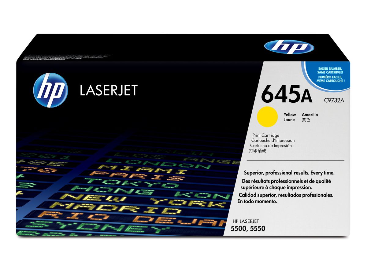 HP 645A toner LaserJet jaune authentique