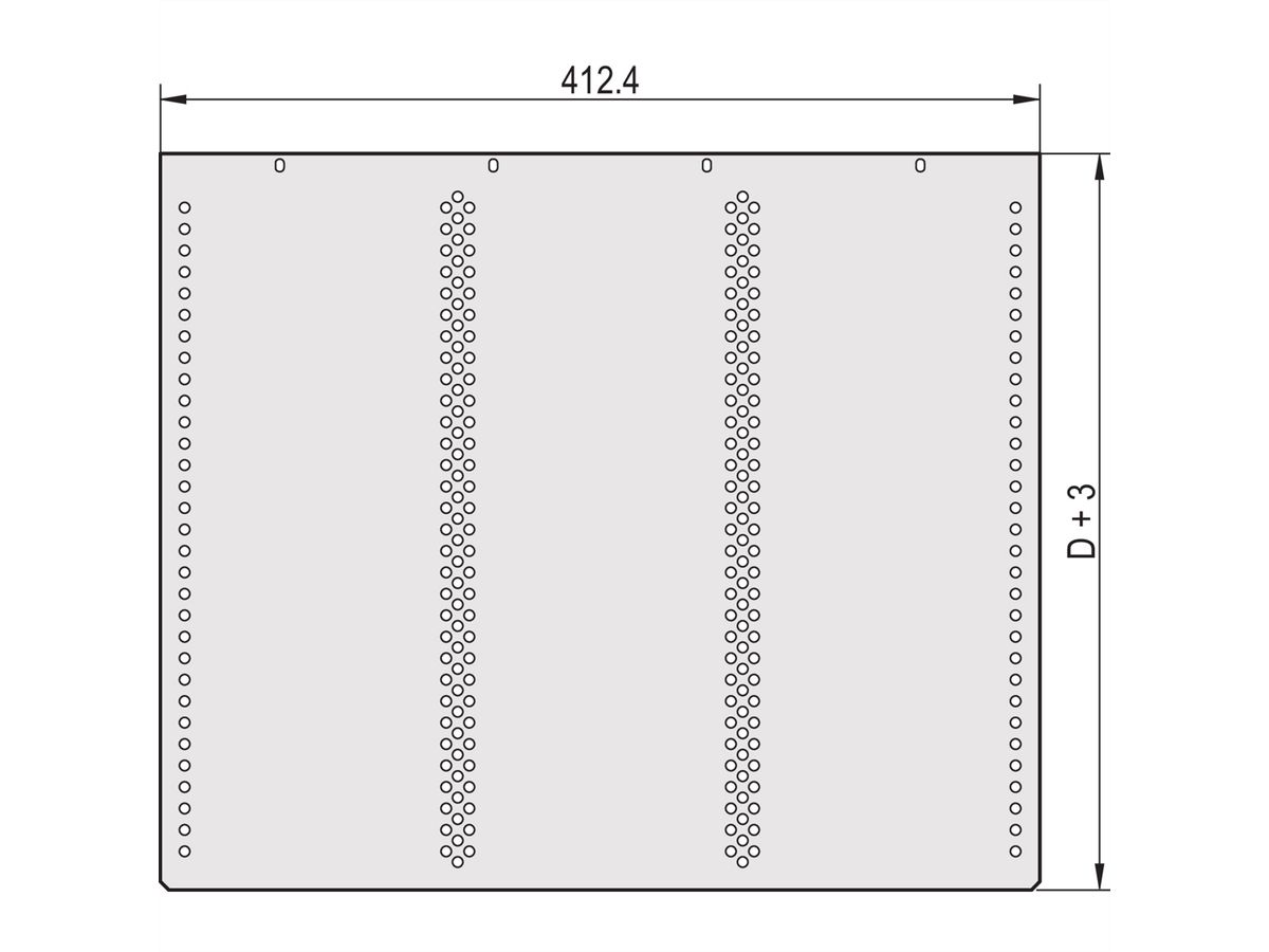 Plaque de recouvrement MultipacPRO SCHROFF pour montage horizontal des tableaux européens, 280 mm