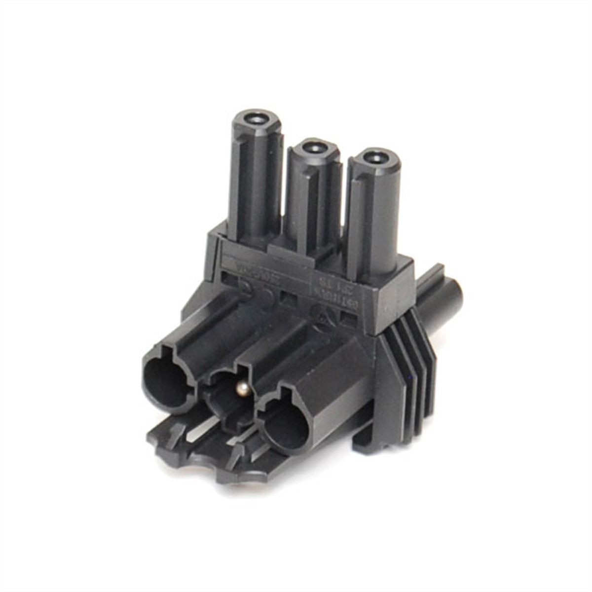 BACHMANN Bloc de distribution WIELAND GST18 1xIn/2xOut avec pattes de blocage, noir