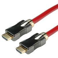 ROLINE Câble HDMI 8K (7680 x 4320) avec Ethernet, M/M, rouge, 2 m