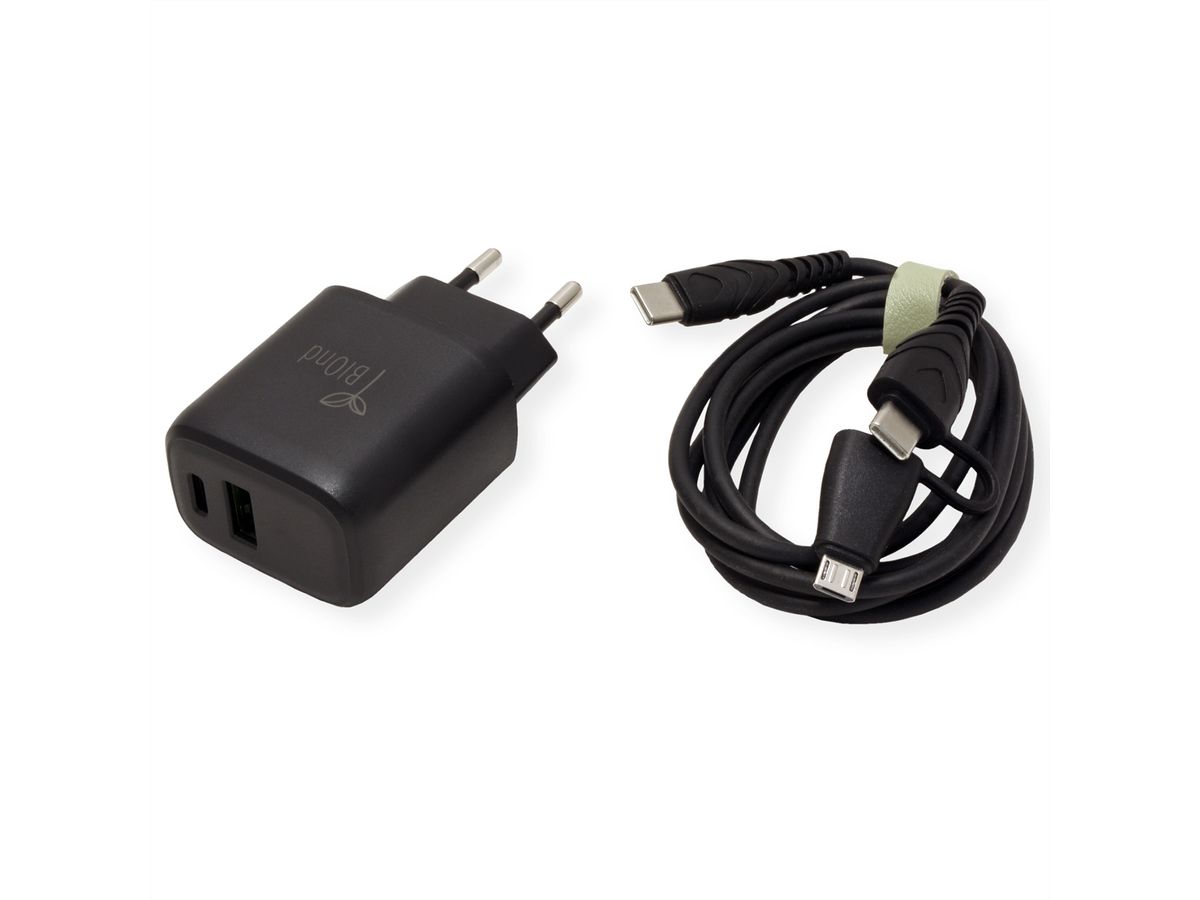 BIOnd BIO-CMC-20W Chargeur USB, 2 ports USB-C