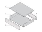 SCHROFF Coffret Interscale, non perforé, 44 mm, 399 mm, 221 mm