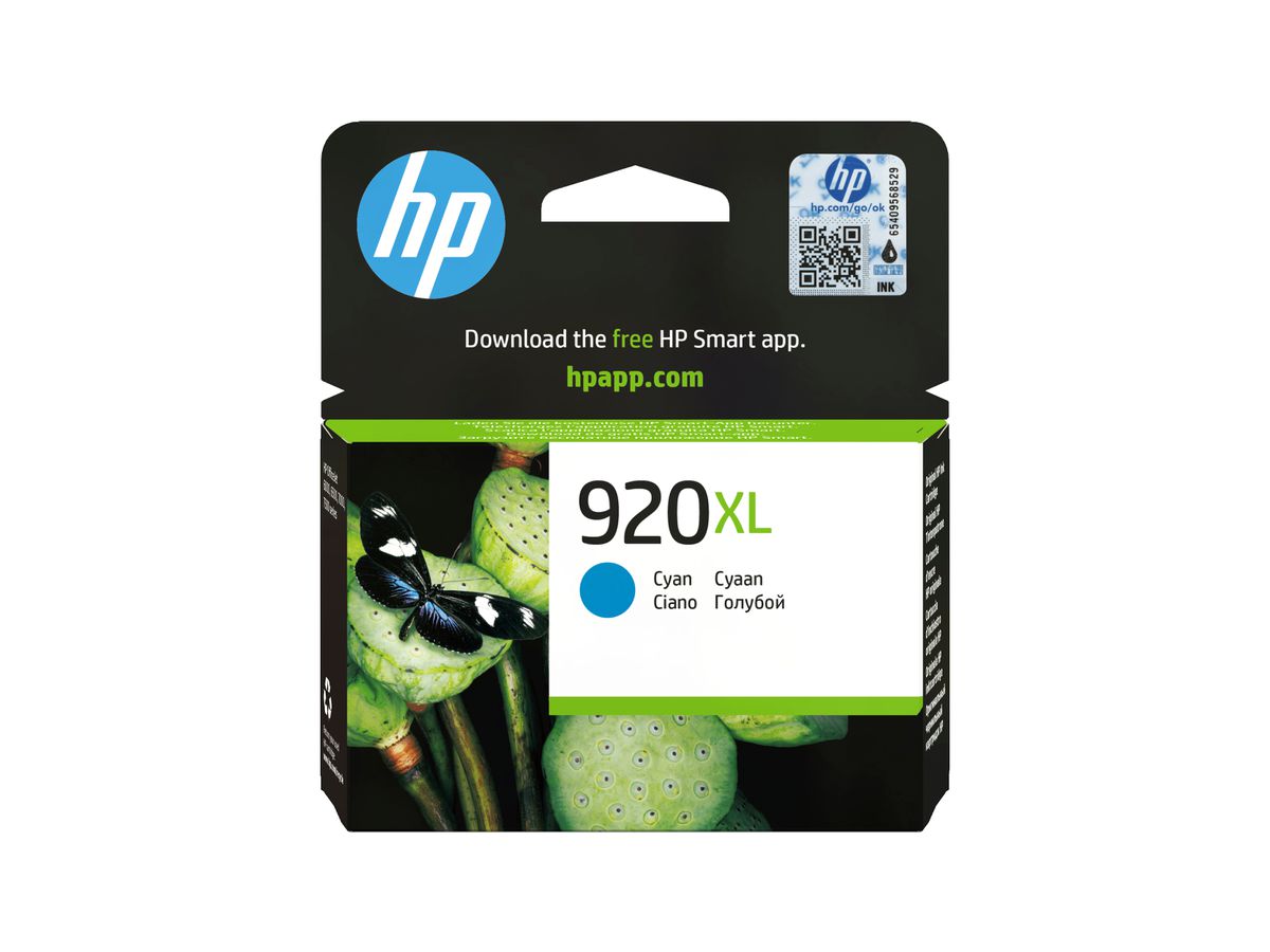 HP 920XL cartouche d'encre cyan grande capacité authentique