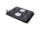 ROLINE 19" Unité de ventilation de toit, 4 ventilateurs, Thermostat pour baie serveur, noire