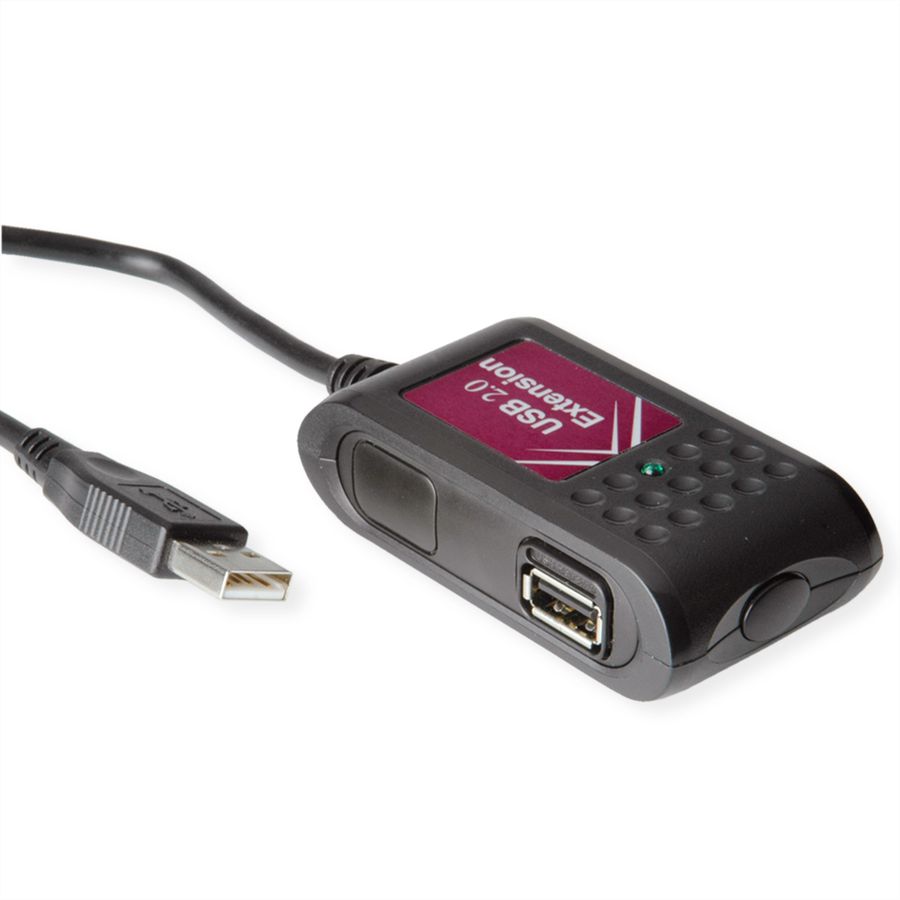 VALUE Prolongateur USB 2.0 2 ports, noir, 5 m