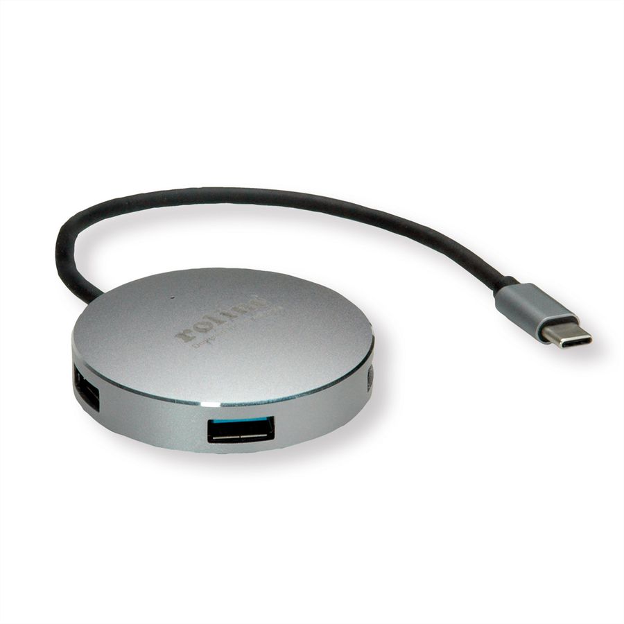 ROLINE Hub USB 3.2 Gen 1, 4 ports, prise type C