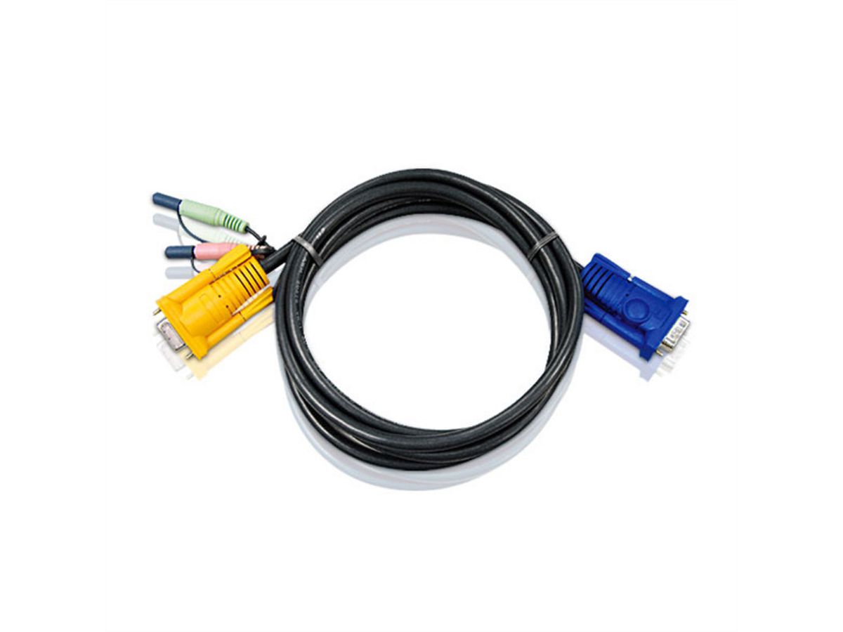 ATEN 2L-5203A Câble KVM vidéo avec audio , noir, 3 m