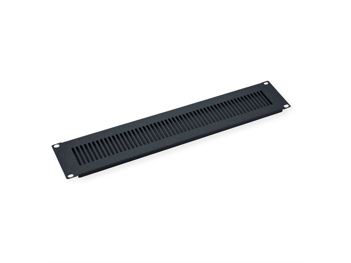 VALUE Panneau avant de ventilation 19", 2 U, RAL 9005 noir