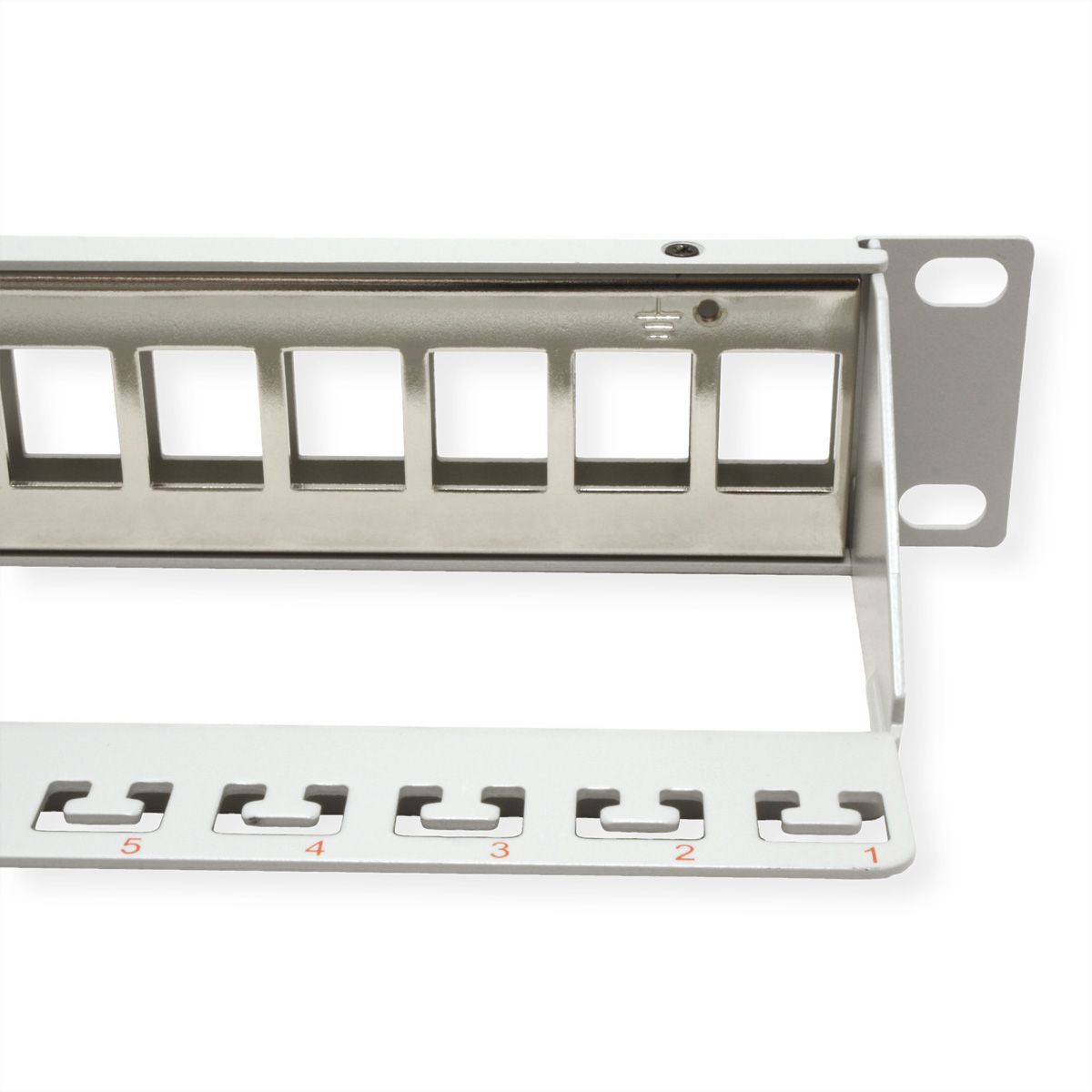 ROLINE Panneau de brassage 19" pour Keystone, 24 ports blindé, gris