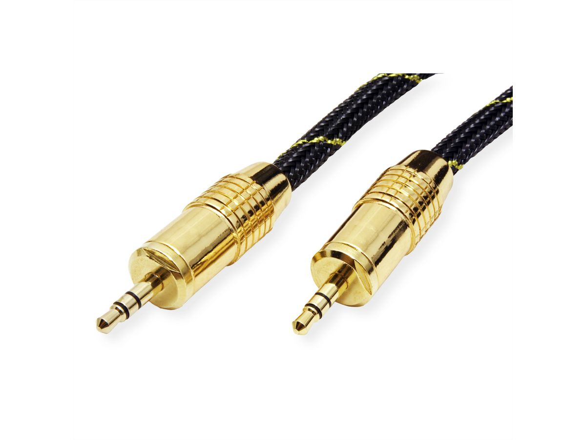 ROLINE GOLD Câble de raccordement 3,5mm audio M / M, 10 m