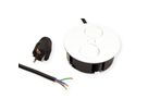 BACHMANN TWIST 1xUTE 1xUSB Chargeur courant 2,0m AEH,RAL9010 30GE